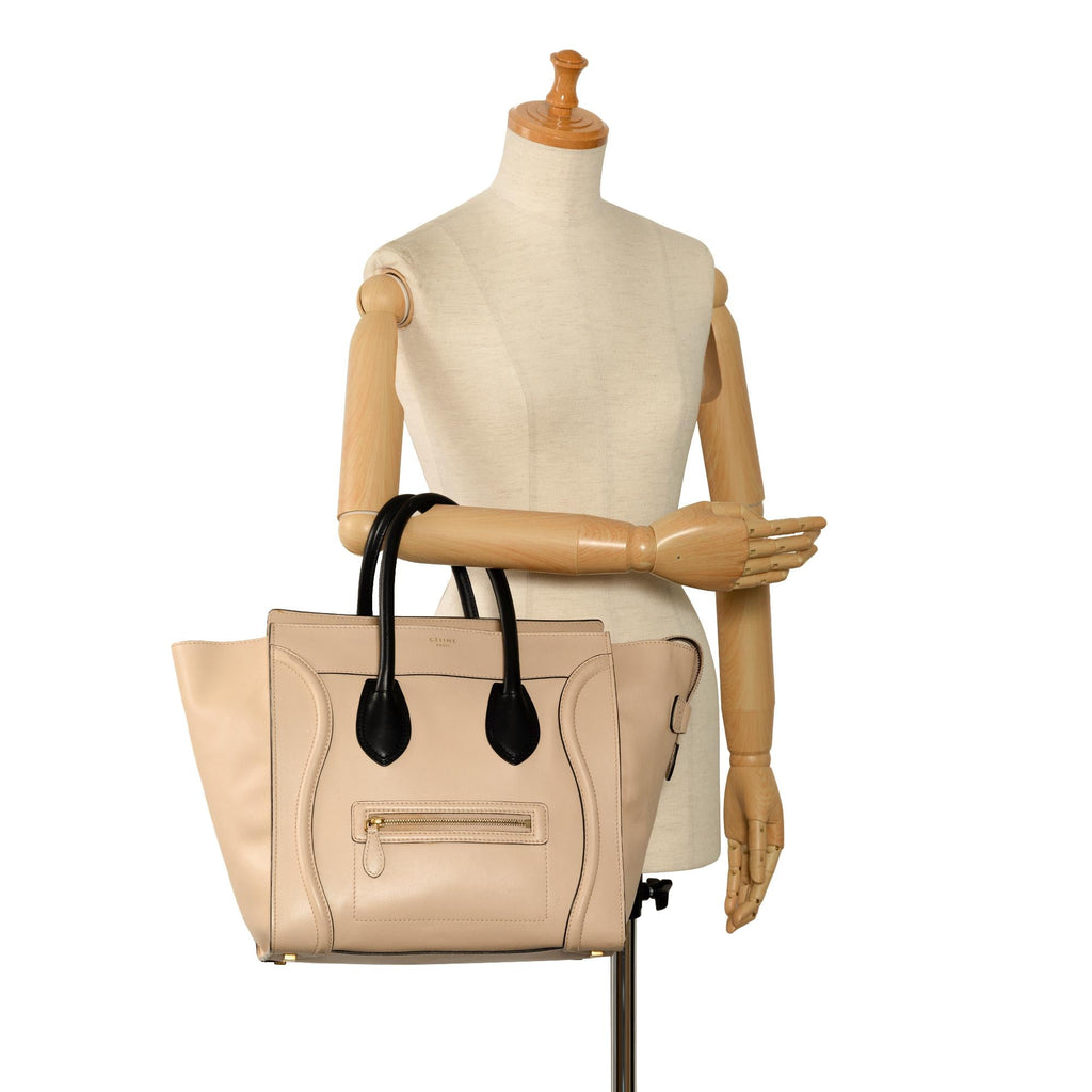 Celine Mini Bicolor Luggage Tote (SHG-wiNeoe)
