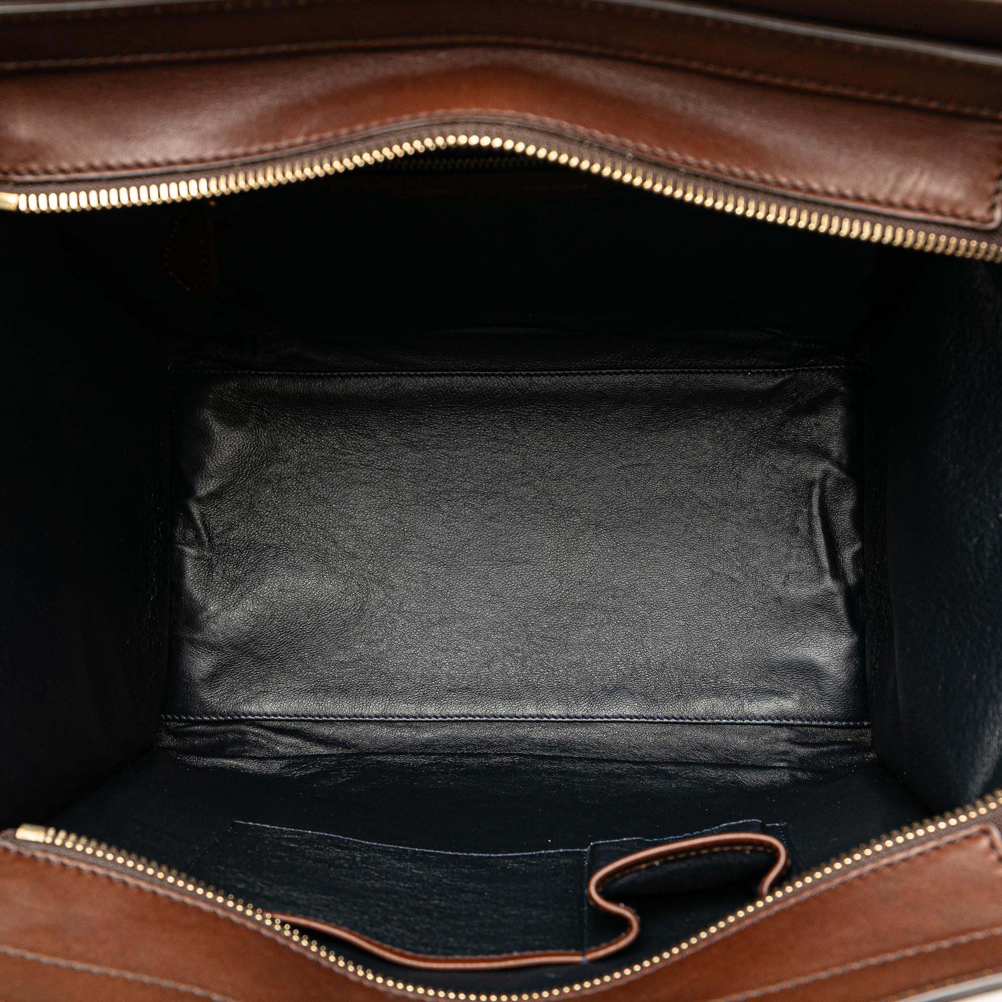 Celine Mini Bicolor Luggage Tote (SHG-i9m4lX)