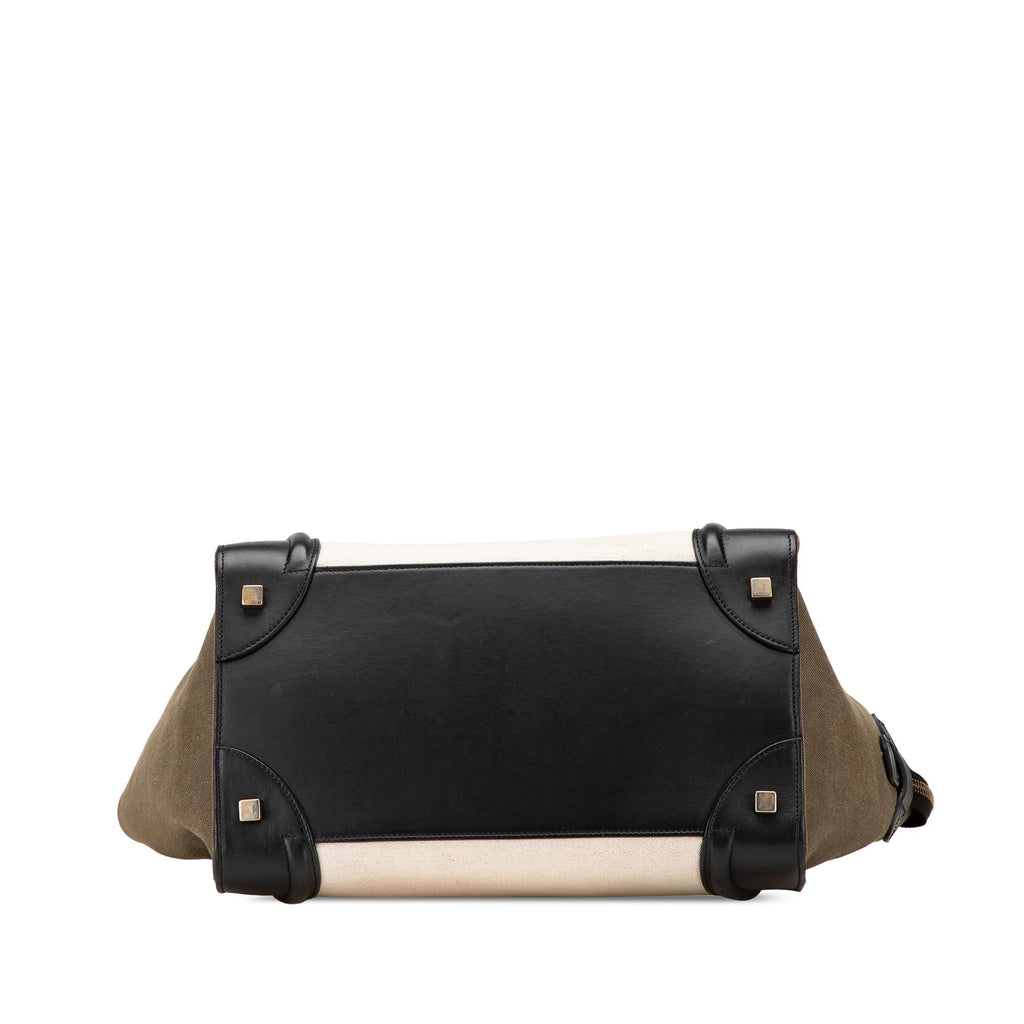 Celine Mini Canvas Tricolor Luggage Tote