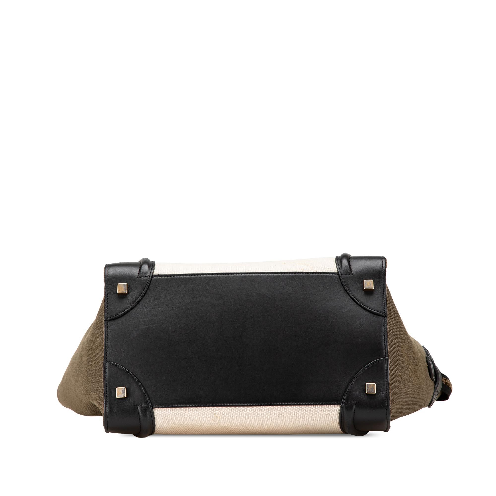Celine Mini Canvas Tricolor Luggage Tote