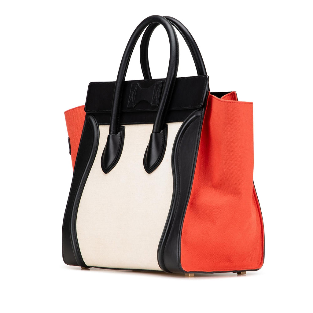 Celine Mini Canvas Tricolor Luggage Tote