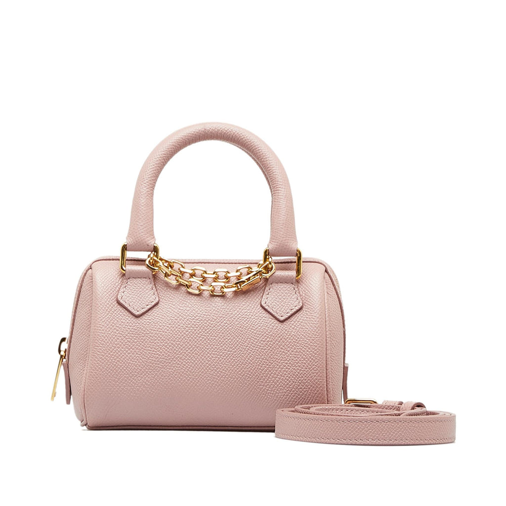 Celine Mini Grained Leather Chain Boston (SHG-yreiBz)
