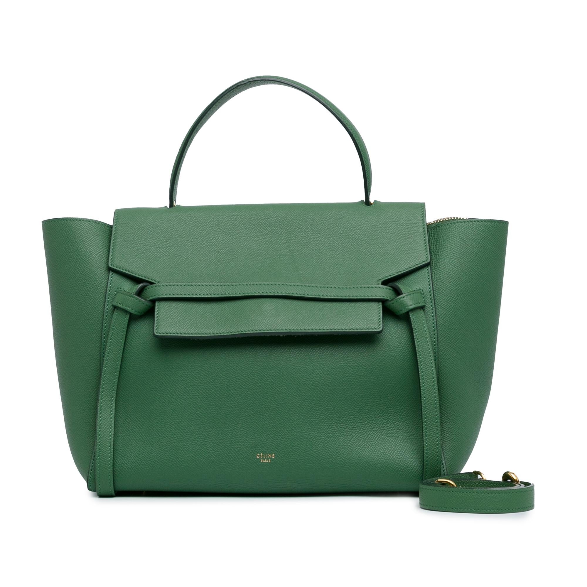 Celine Mini Leather Belt Satchel (SHG-wGHp61)