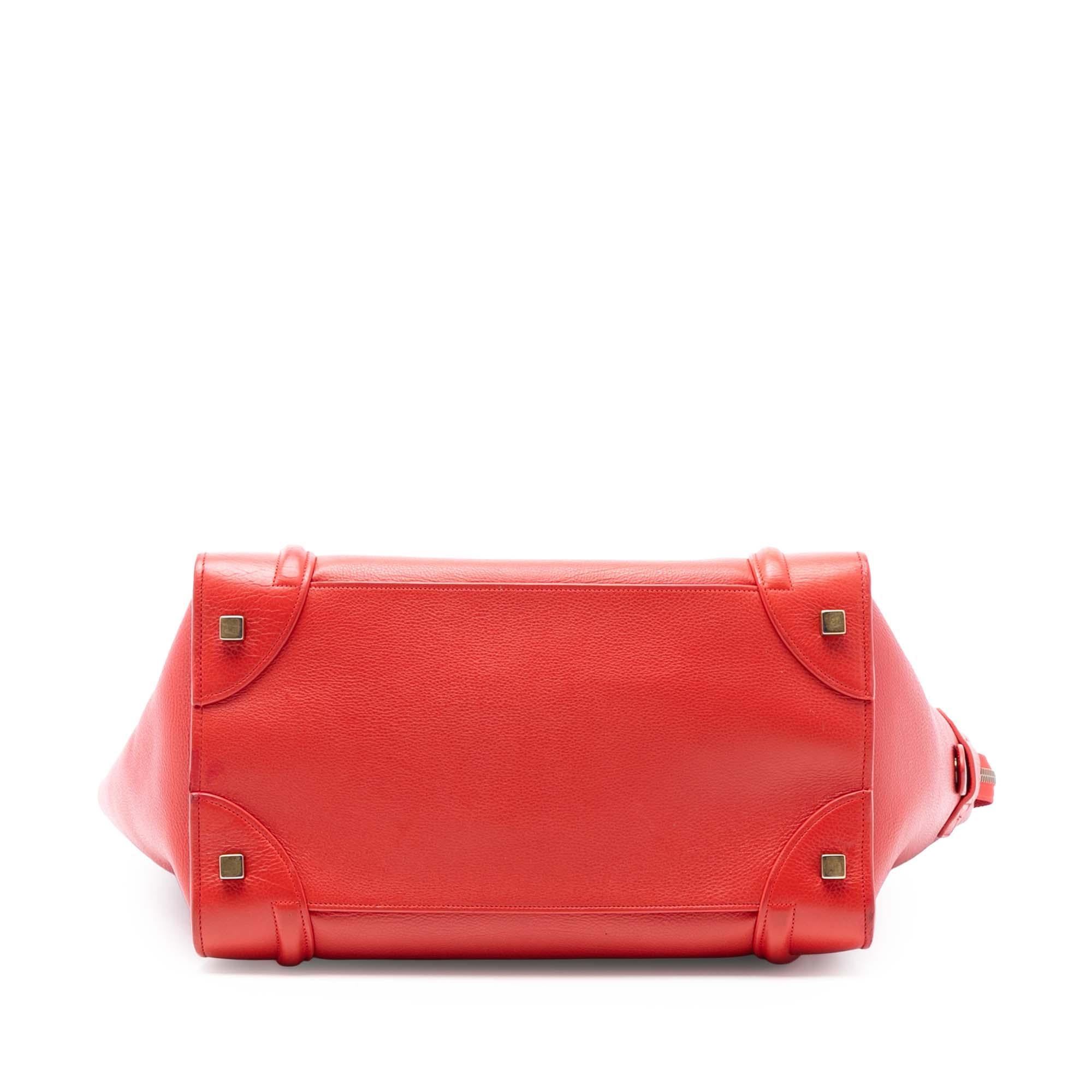 Celine Mini Leather Luggage Tote