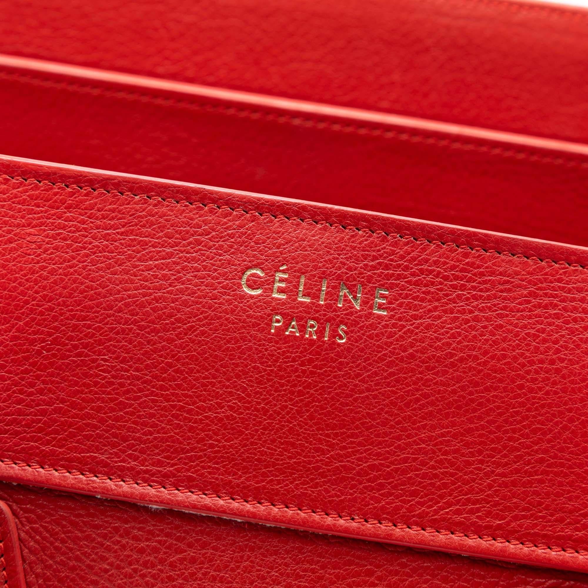 Celine Mini Leather Luggage Tote