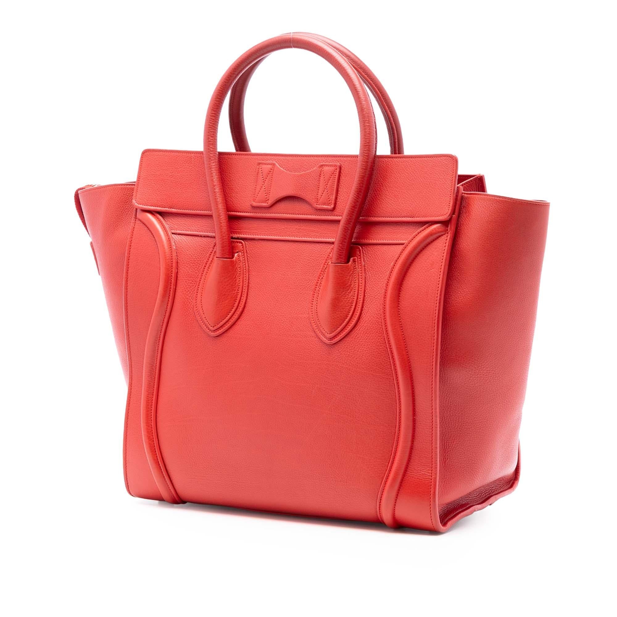 Celine Mini Leather Luggage Tote