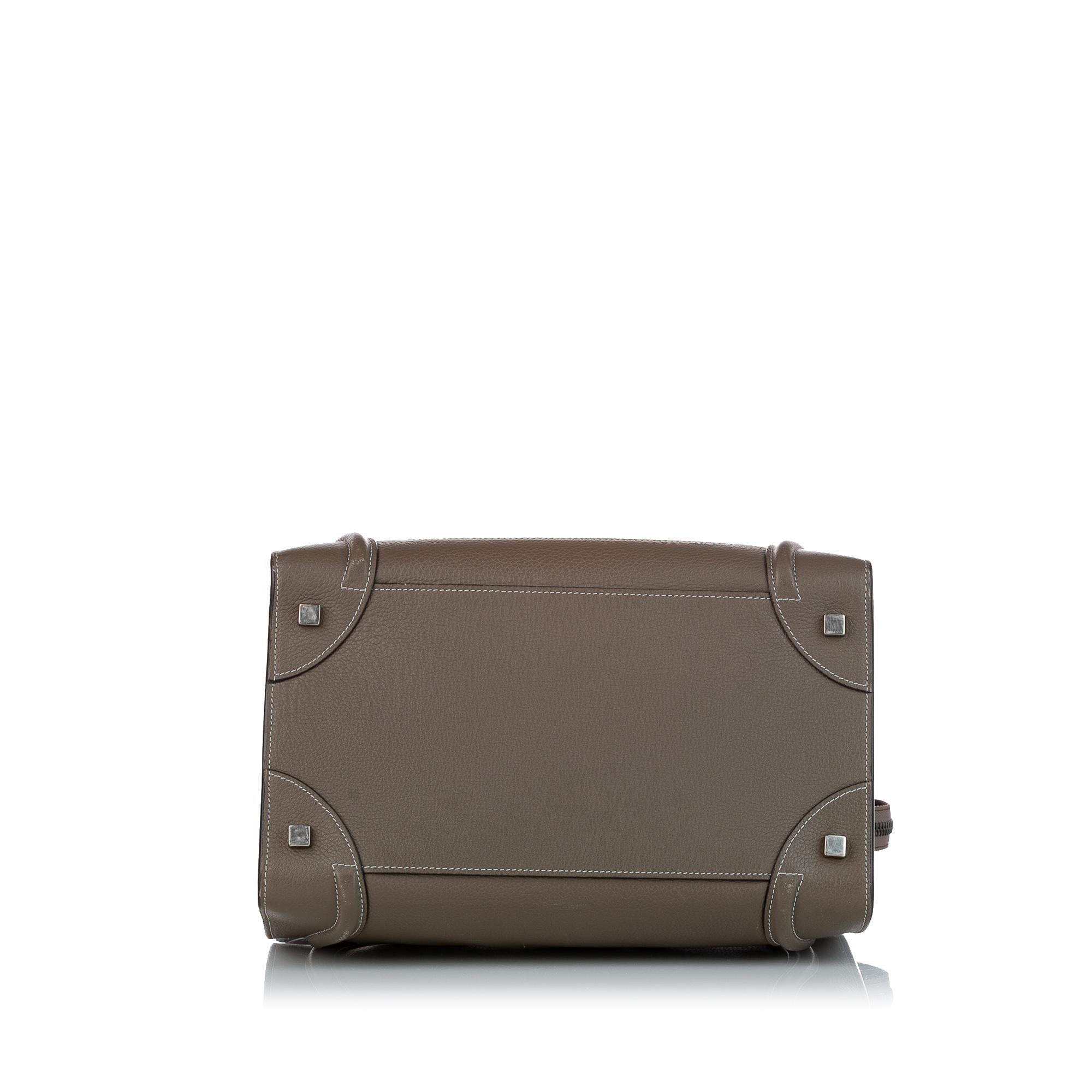 Celine Mini Luggage Leather Tote Bag (SHG-29299)