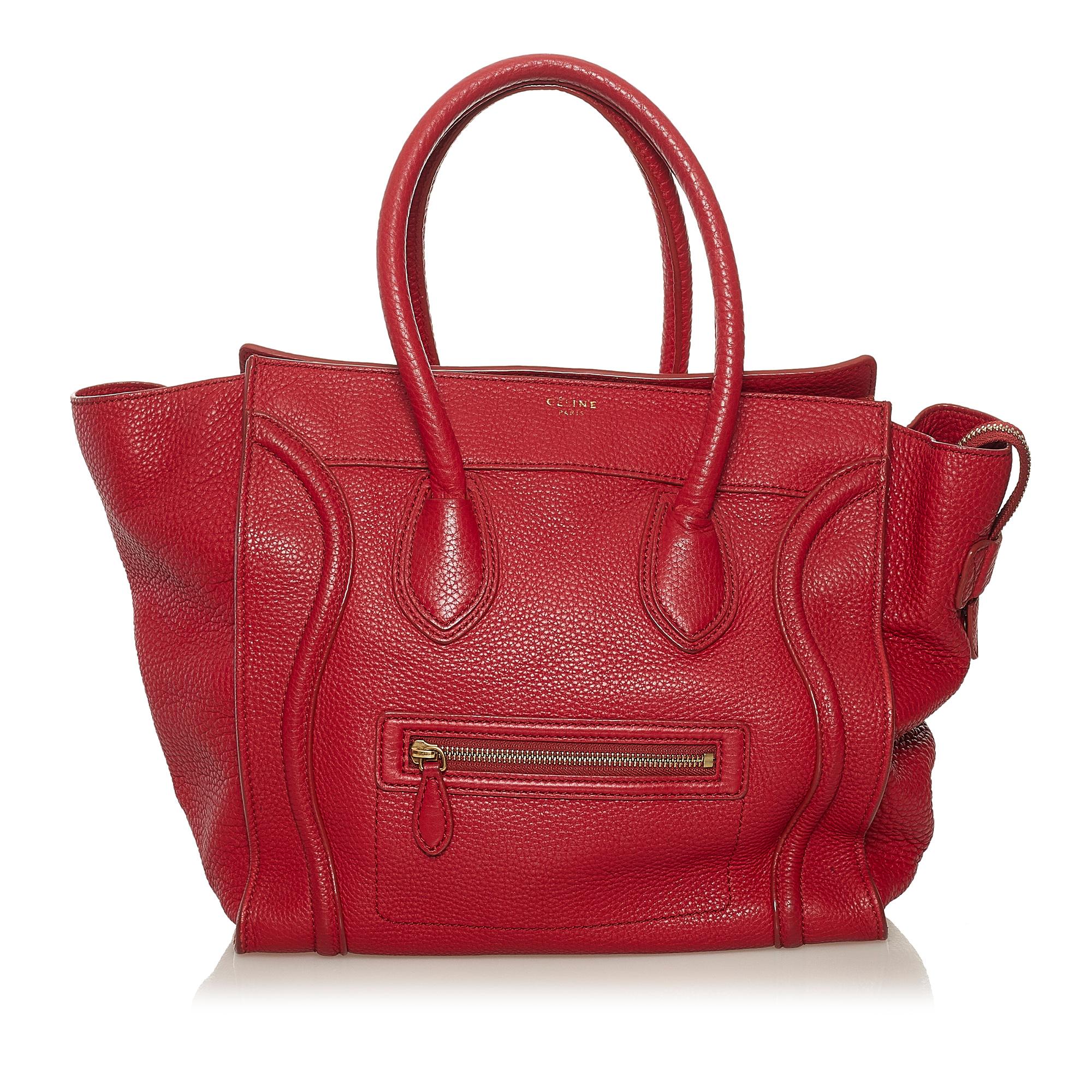 Celine Mini Luggage Leather Tote Bag (SHG-nT7EYh)