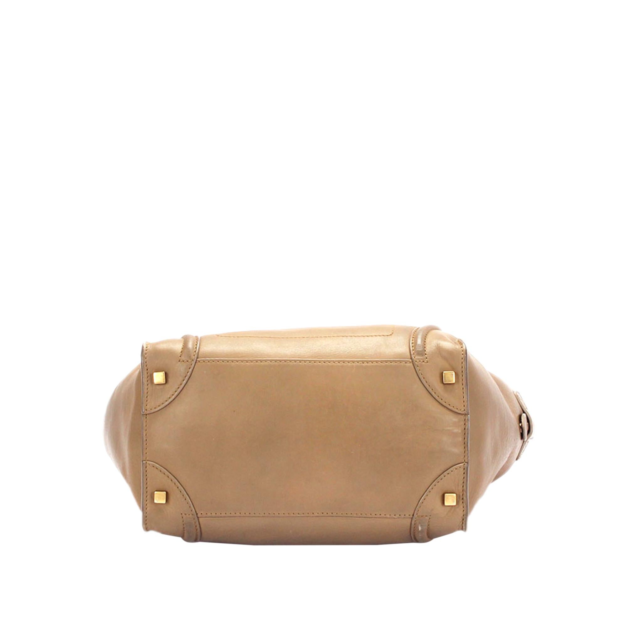 Celine Mini Luggage Leather Tote Bag (SHG-t5F2Hb)