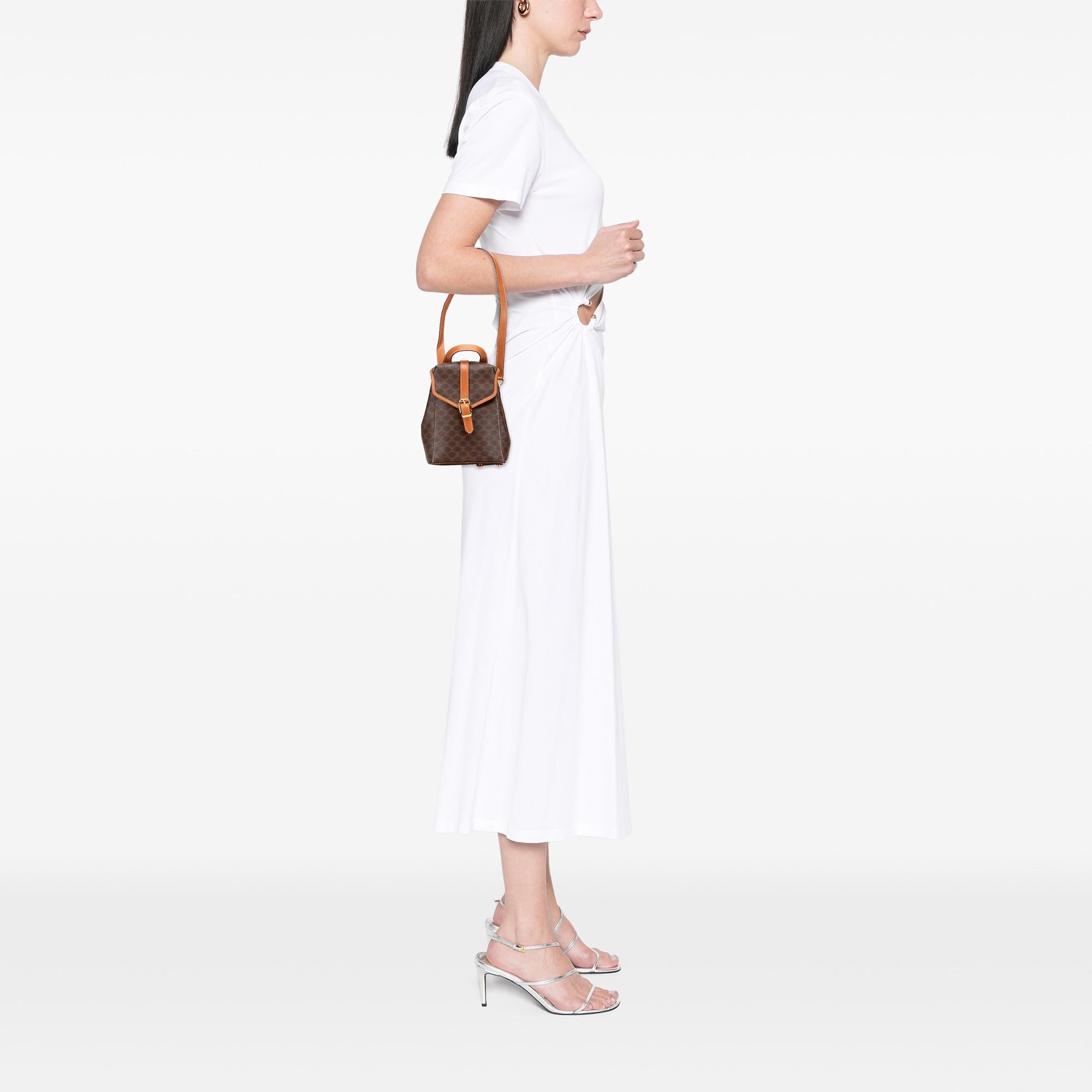 Celine Mini Macadam Coated Canvas Twin Backpack