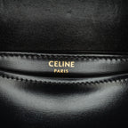 Celine Mini Shiny Calfskin Besace Clea Satchel (SHG-au1NfF)