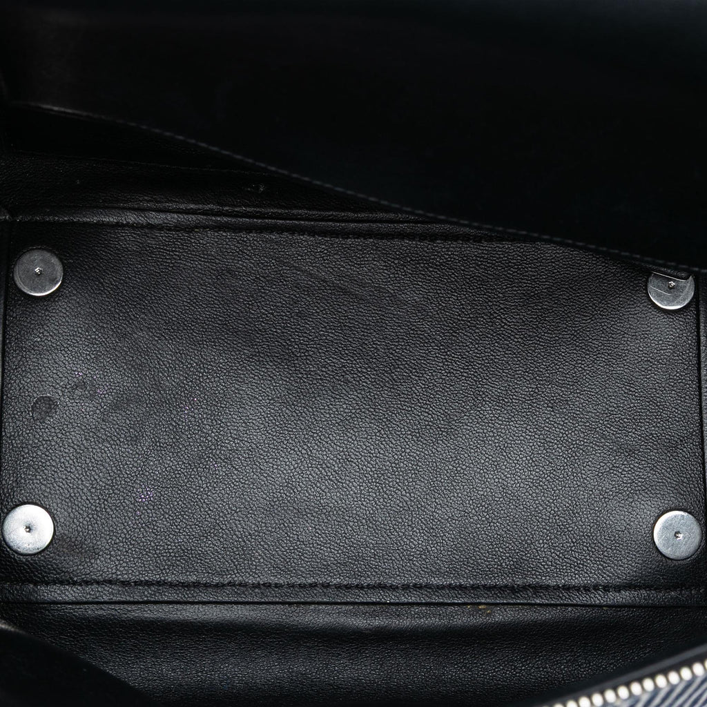 Celine Mini Striped Canvas and Leather Belt Bag