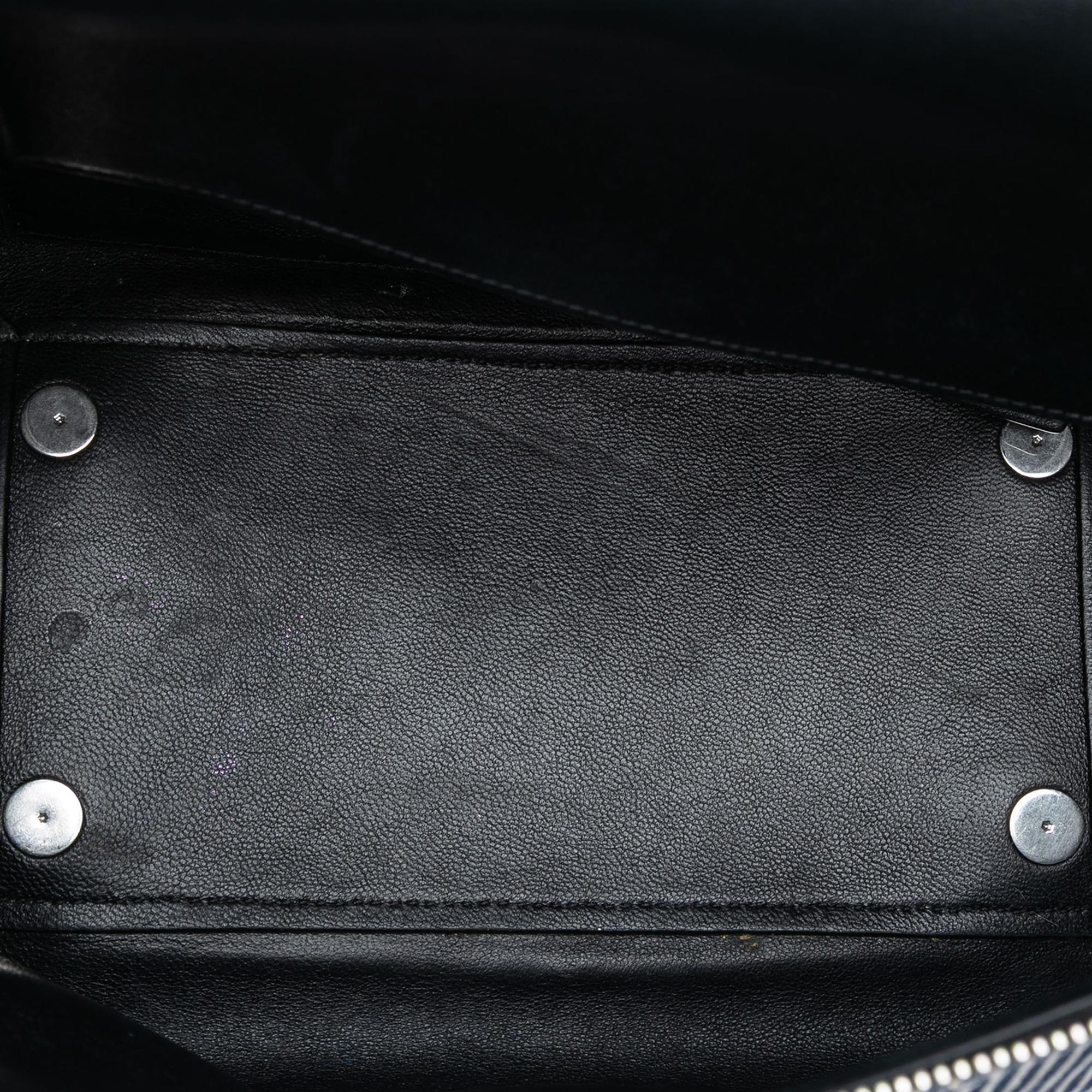 Celine Mini Striped Canvas and Leather Belt Bag