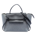 Celine Mini Striped Canvas and Leather Belt Bag