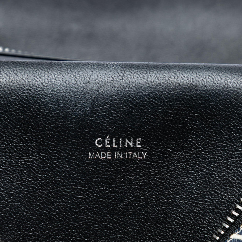 Celine Mini Striped Canvas and Leather Belt Bag