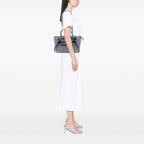 Celine Mini Striped Canvas and Leather Belt Bag