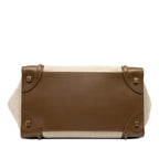 Celine Mini Tricolor Canvas and Leather Luggage Tote