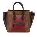 Celine Mini Tricolor Leather Luggage Tote