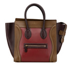 Celine Mini Tricolor Leather Luggage Tote