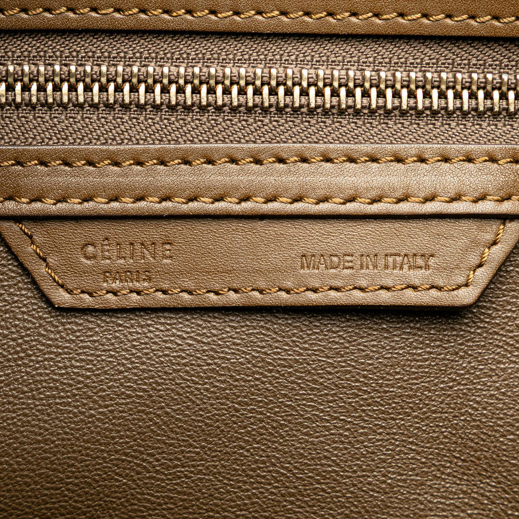 Celine Mini Tricolor Leather Luggage Tote