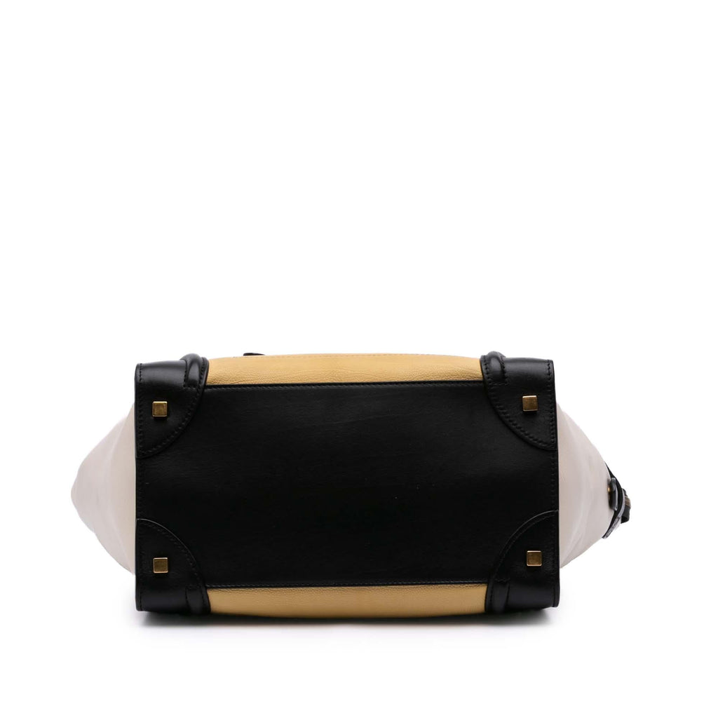 Celine Mini Tricolor Leather Luggage Tote