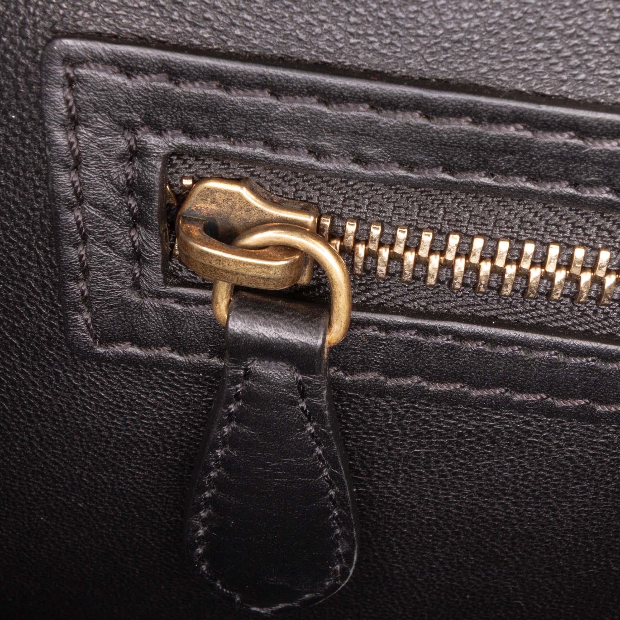 Celine Mini Tricolor Leather Luggage Tote