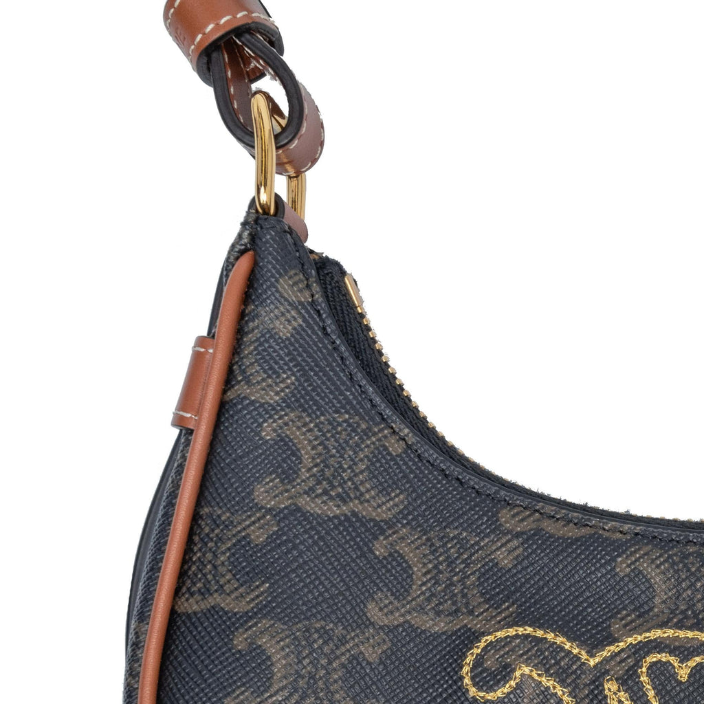 Celine Mini Triomphe Coated Canvas Ava Shoulder Bag