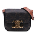 Celine Mini Triomphe Coated Canvas Triomphe Crossbody