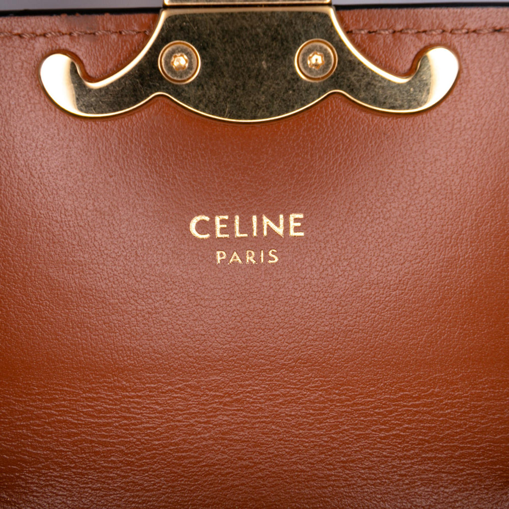 Celine Mini Triomphe Coated Canvas Triomphe Crossbody