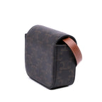 Celine Mini Triomphe Coated Canvas Triomphe Crossbody