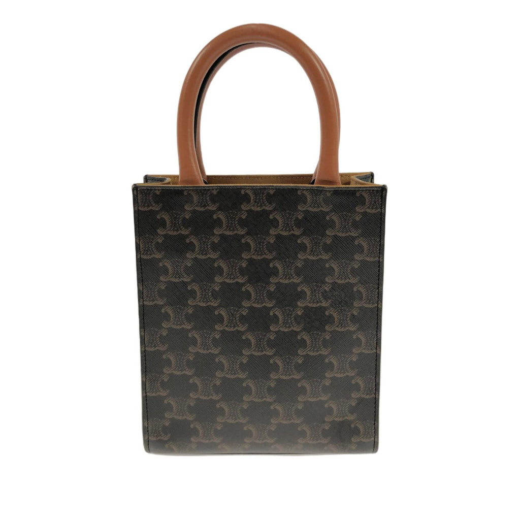 Celine Mini Triomphe Coated Canvas Vertical Cabas Satchel