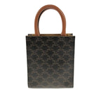 Celine Mini Triomphe Coated Canvas Vertical Cabas Satchel
