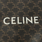 Celine Mini Triomphe Coated Canvas Vertical Cabas Satchel