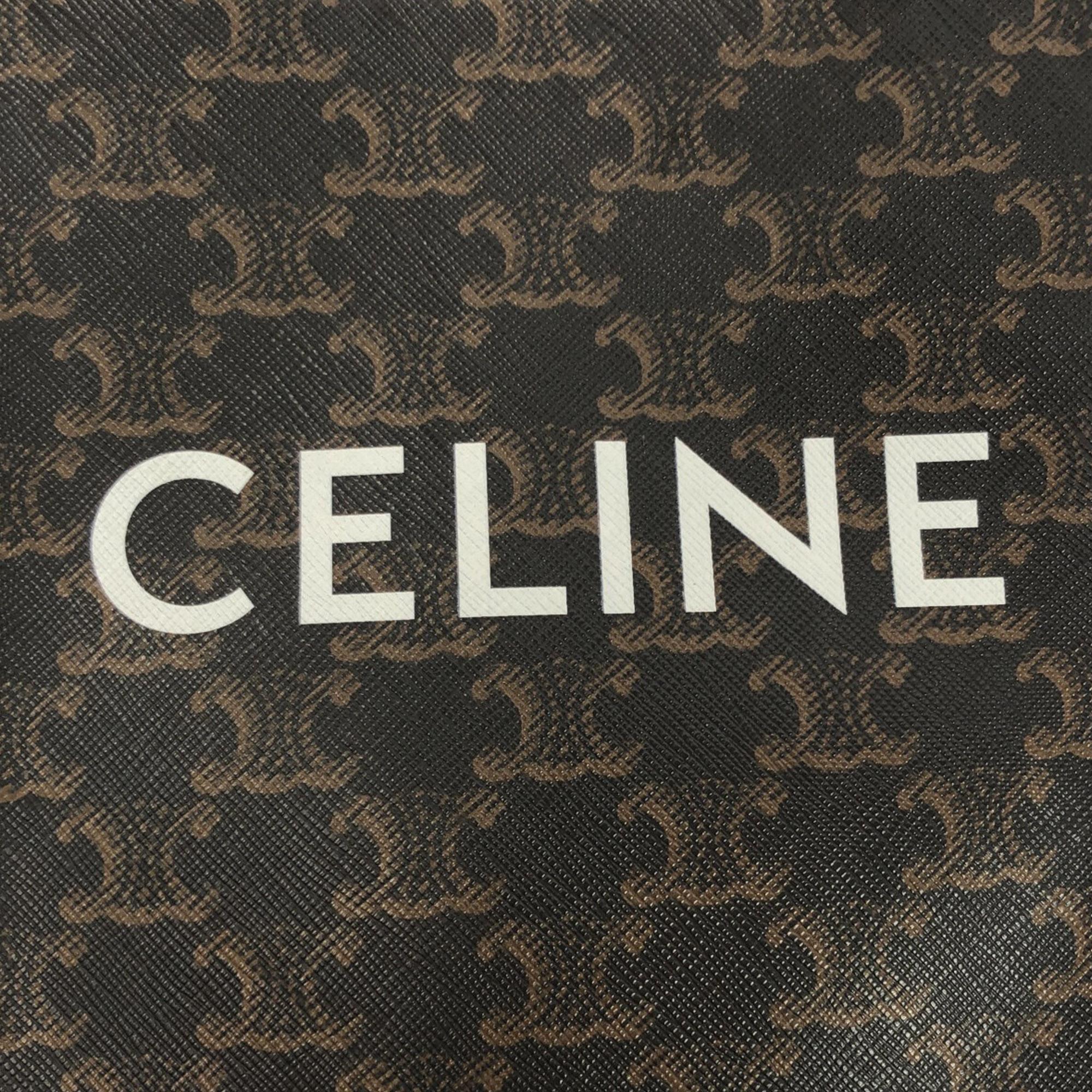 Celine Mini Triomphe Coated Canvas Vertical Cabas Satchel