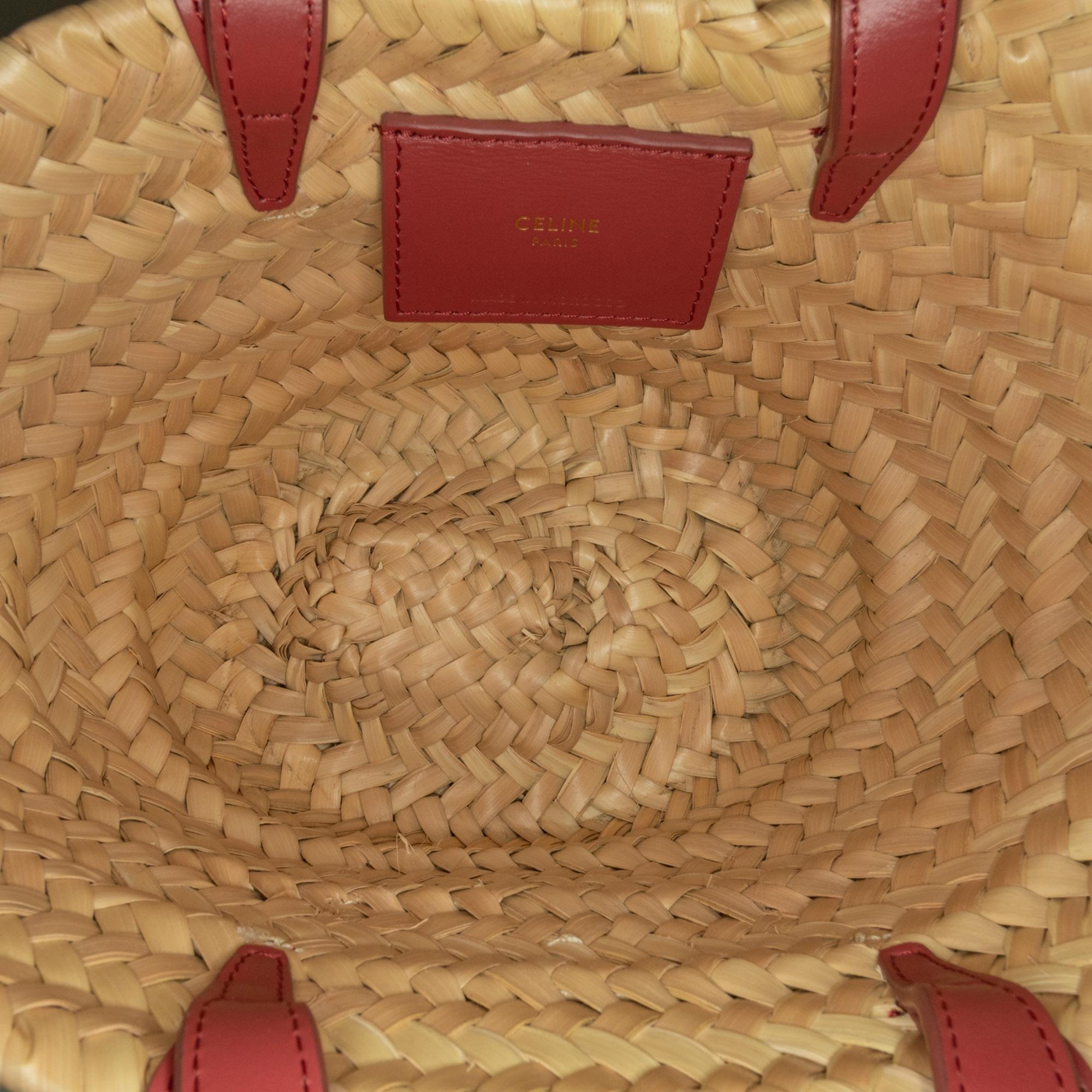 Celine Mini Triomphe Raffia Classic Panier