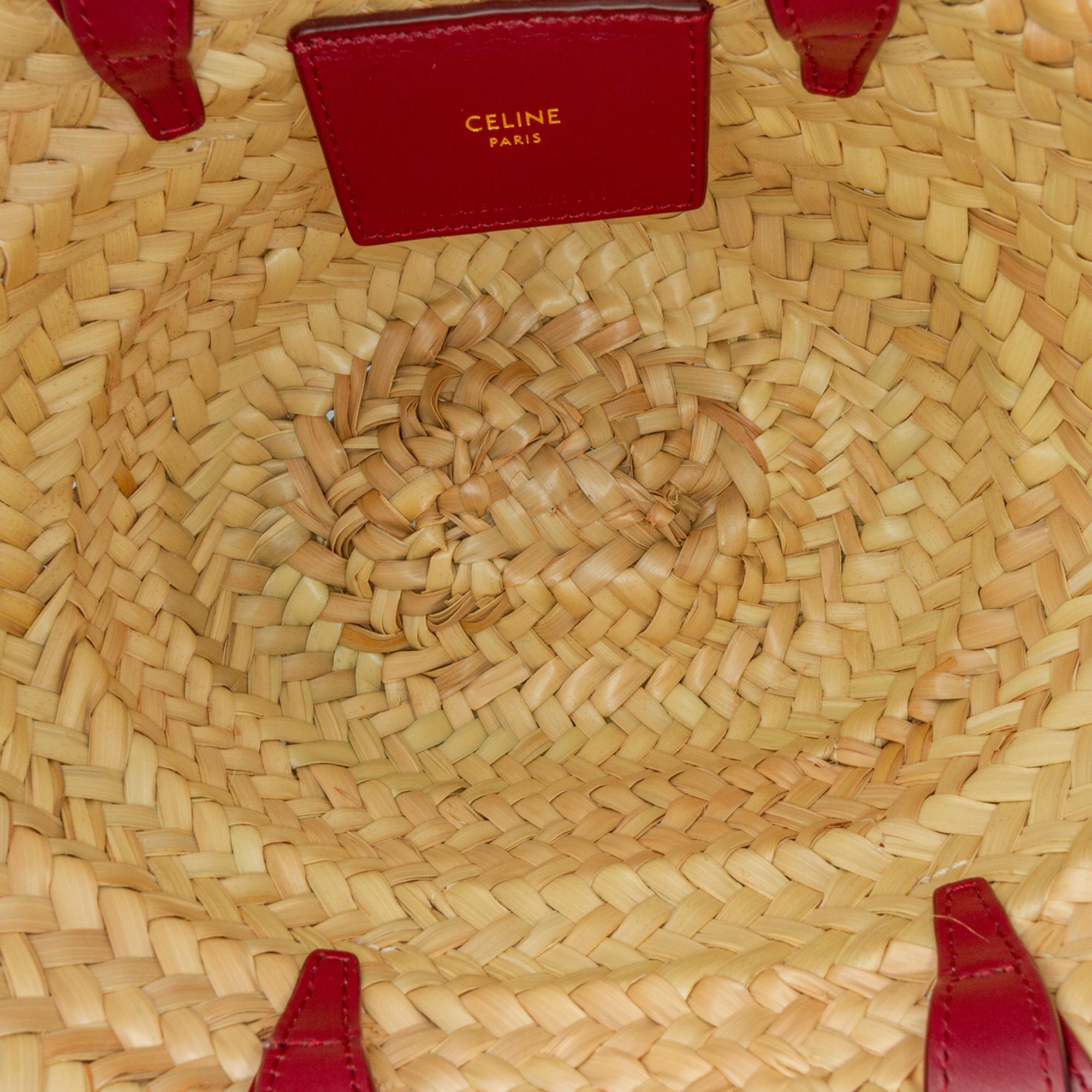 Celine Mini Triomphe Raffia Classic Panier