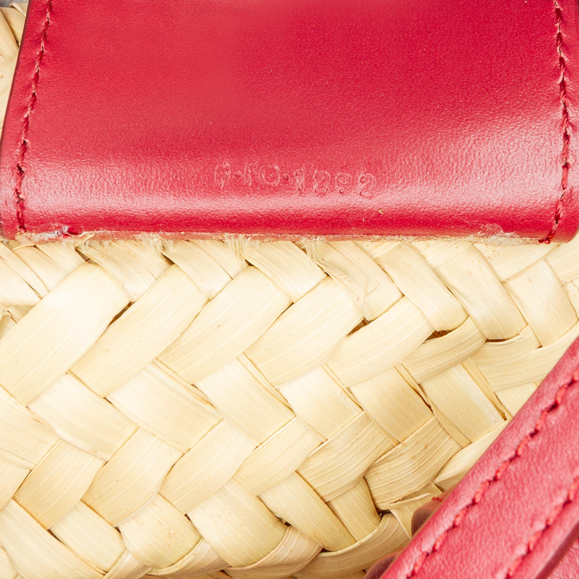 Celine Mini Triomphe Raffia Classic Panier