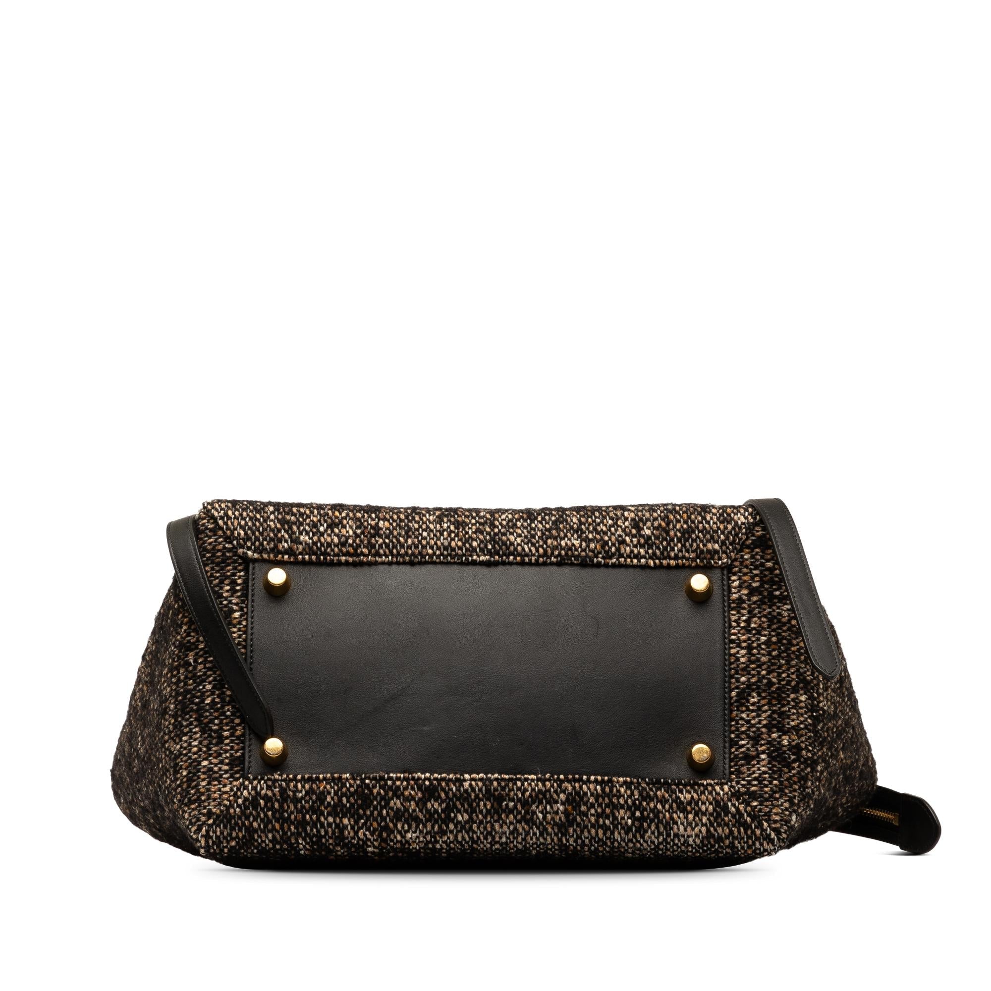 Celine Mini Tweed Belt Satchel (SHG-nqOhdh)