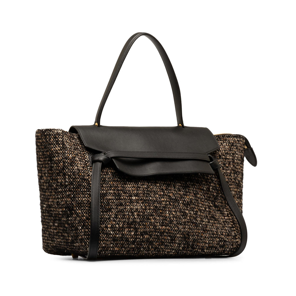 Celine Mini Tweed Belt Satchel (SHG-nqOhdh)