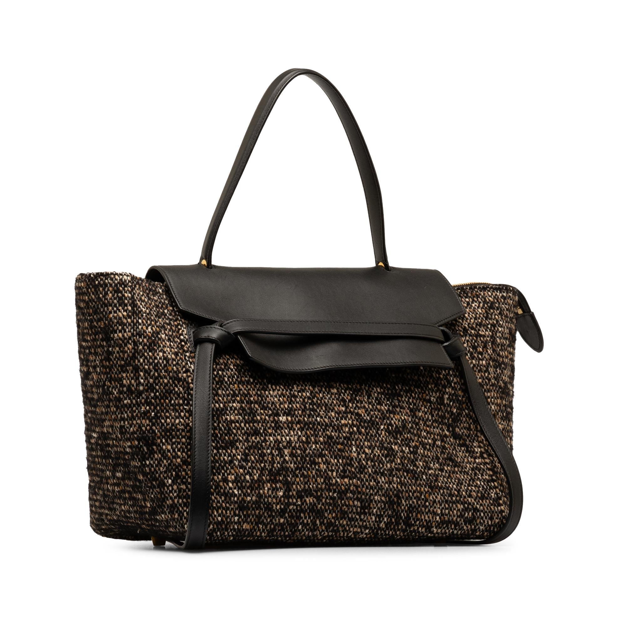 Celine Mini Tweed Belt Satchel (SHG-nqOhdh)