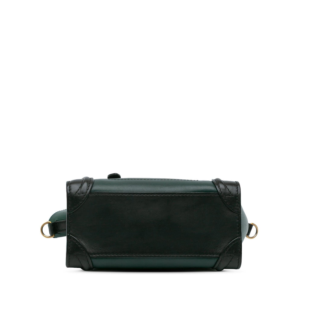 Celine Nano Bicolor Leather Luggage Tote