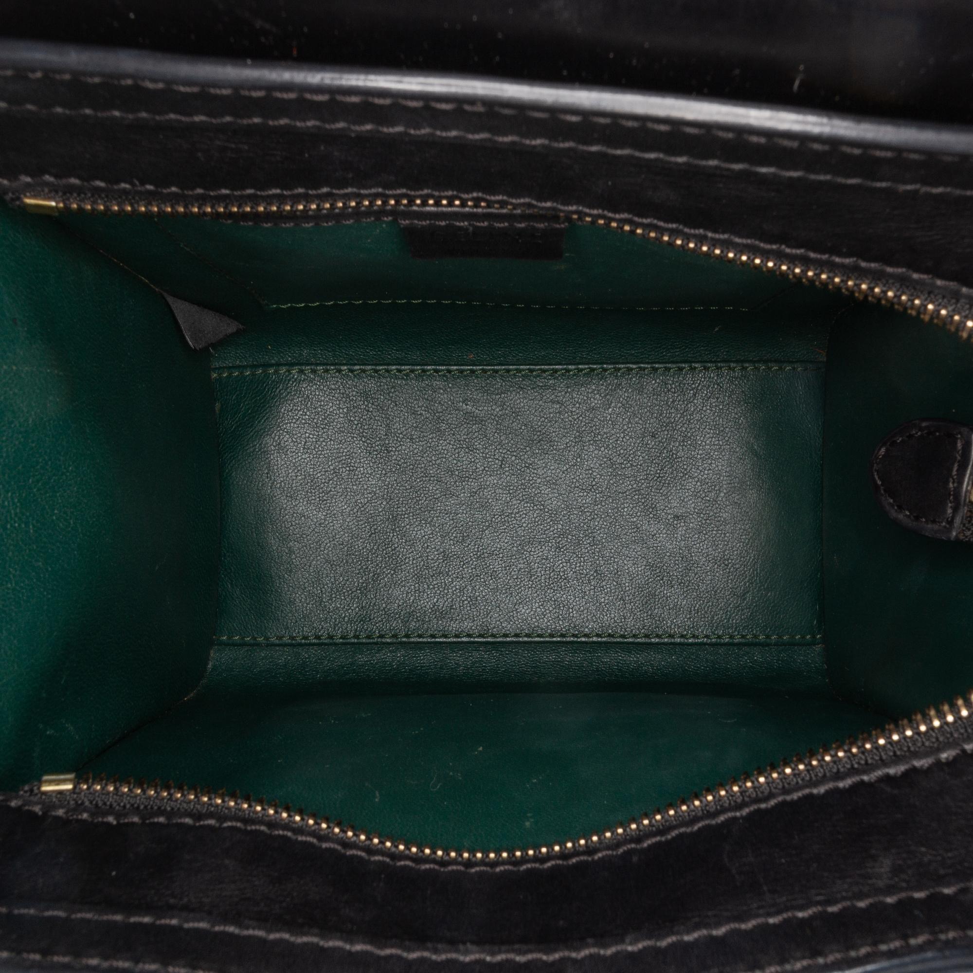 Celine Nano Bicolor Leather Luggage Tote