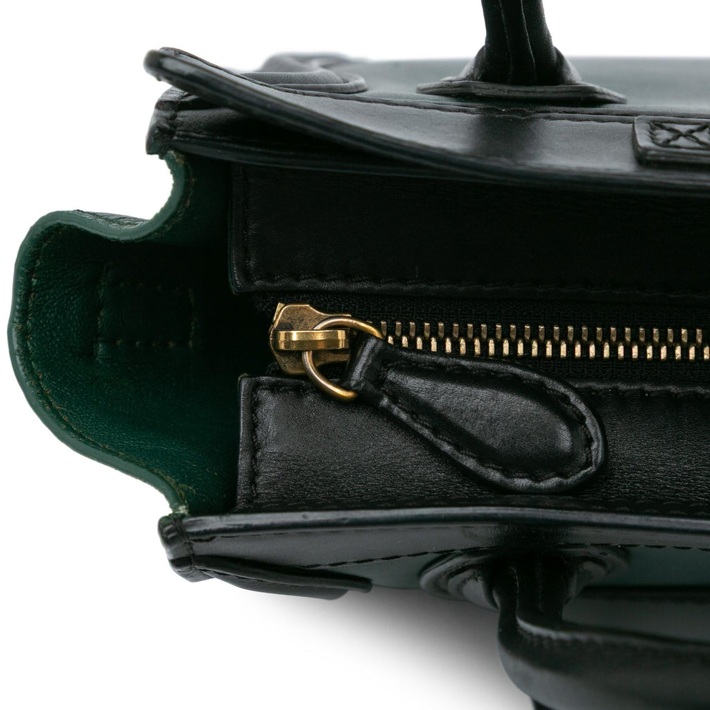 Celine Nano Bicolor Leather Luggage Tote