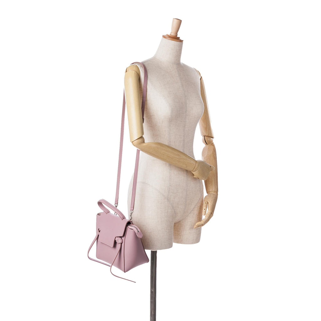 Celine Nano Leather Belt Satchel (SHG-a2vWDv)
