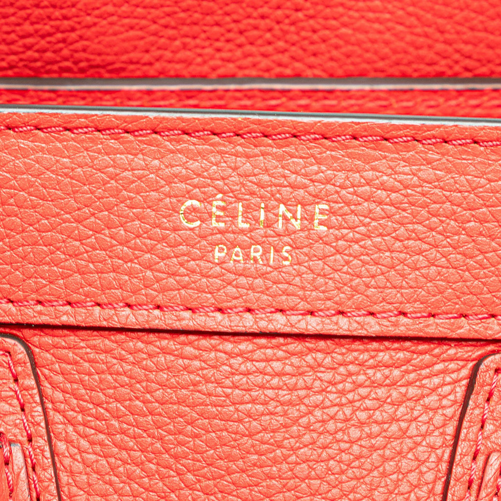 Celine Nano Leather Luggage Tote