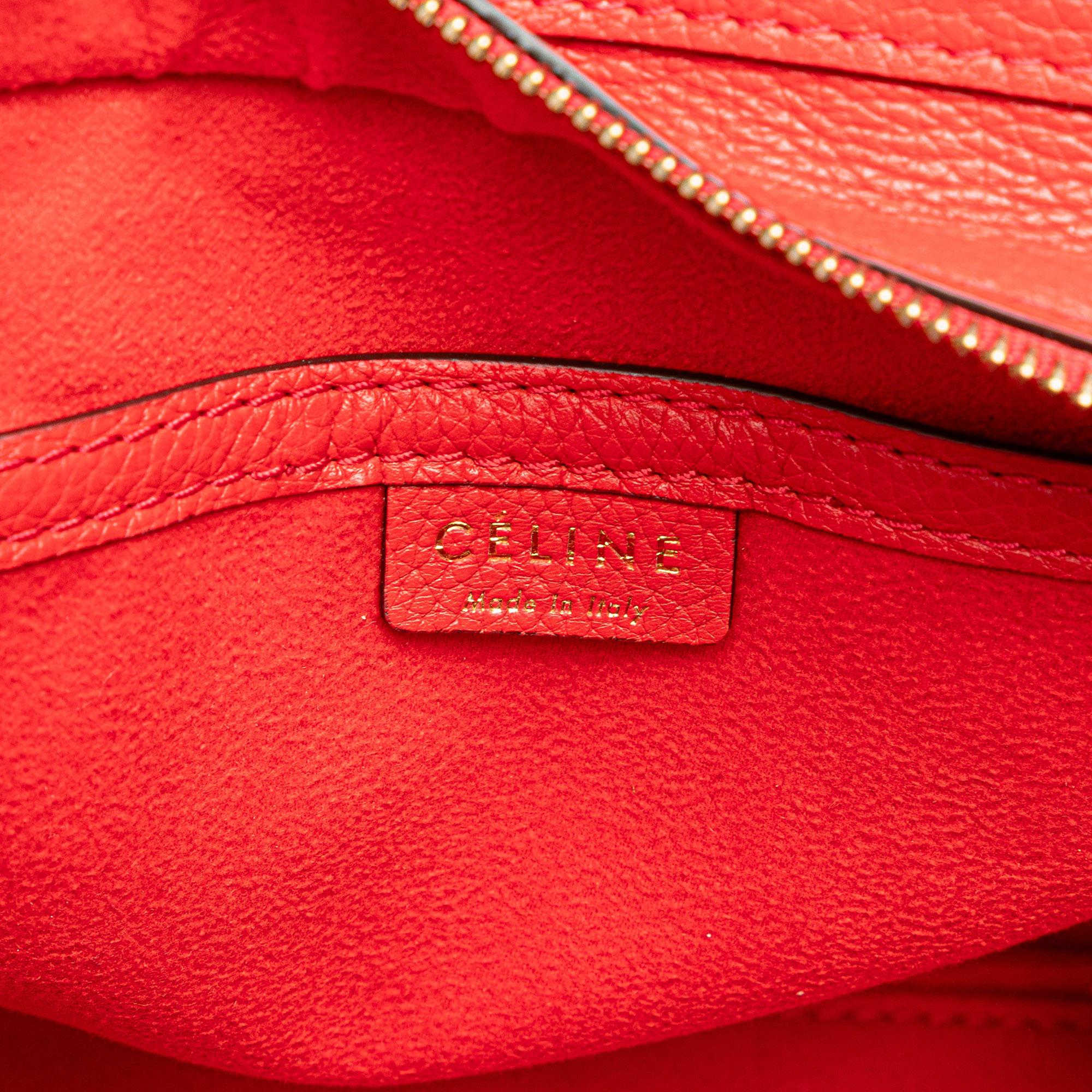 Celine Nano Leather Luggage Tote