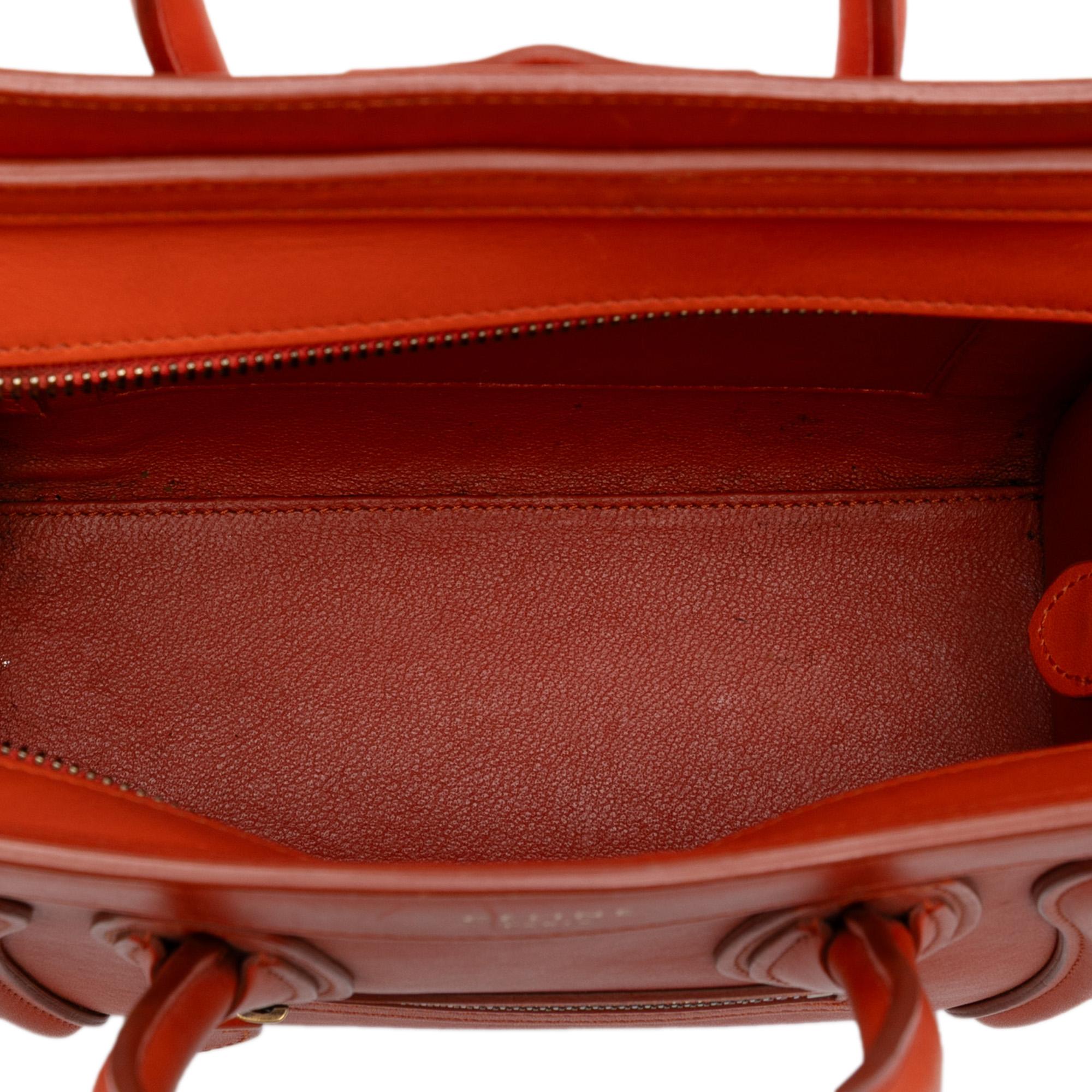 Celine Nano Leather Luggage Tote