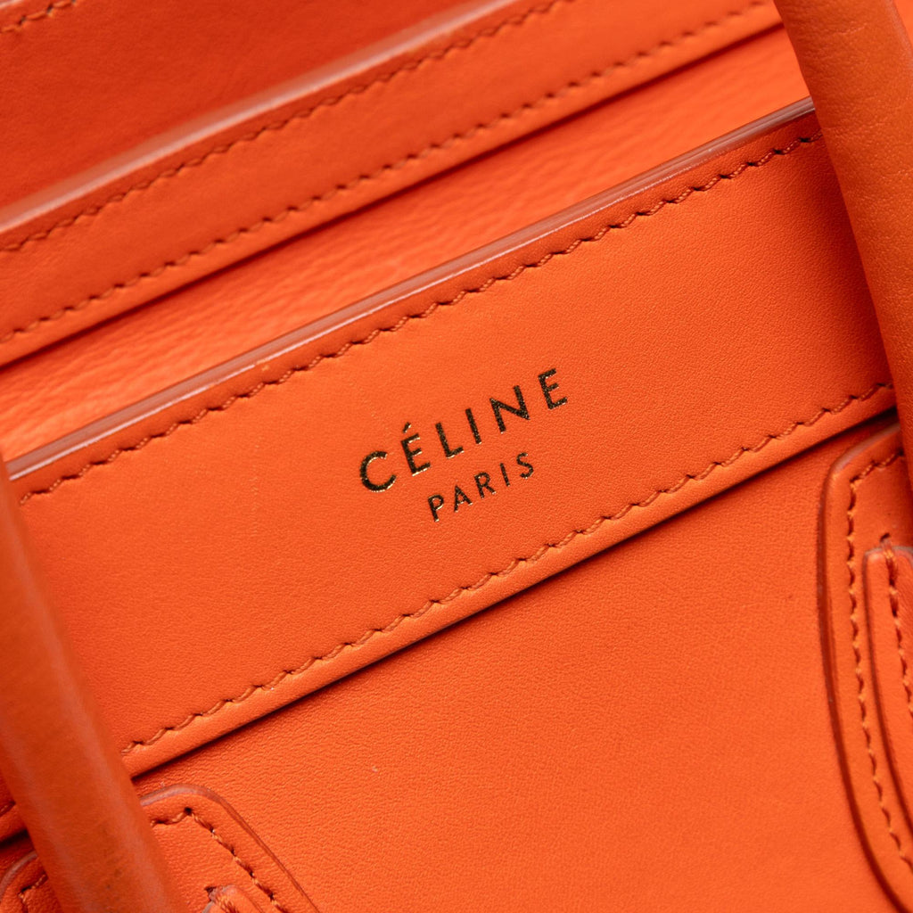 Celine Nano Leather Luggage Tote