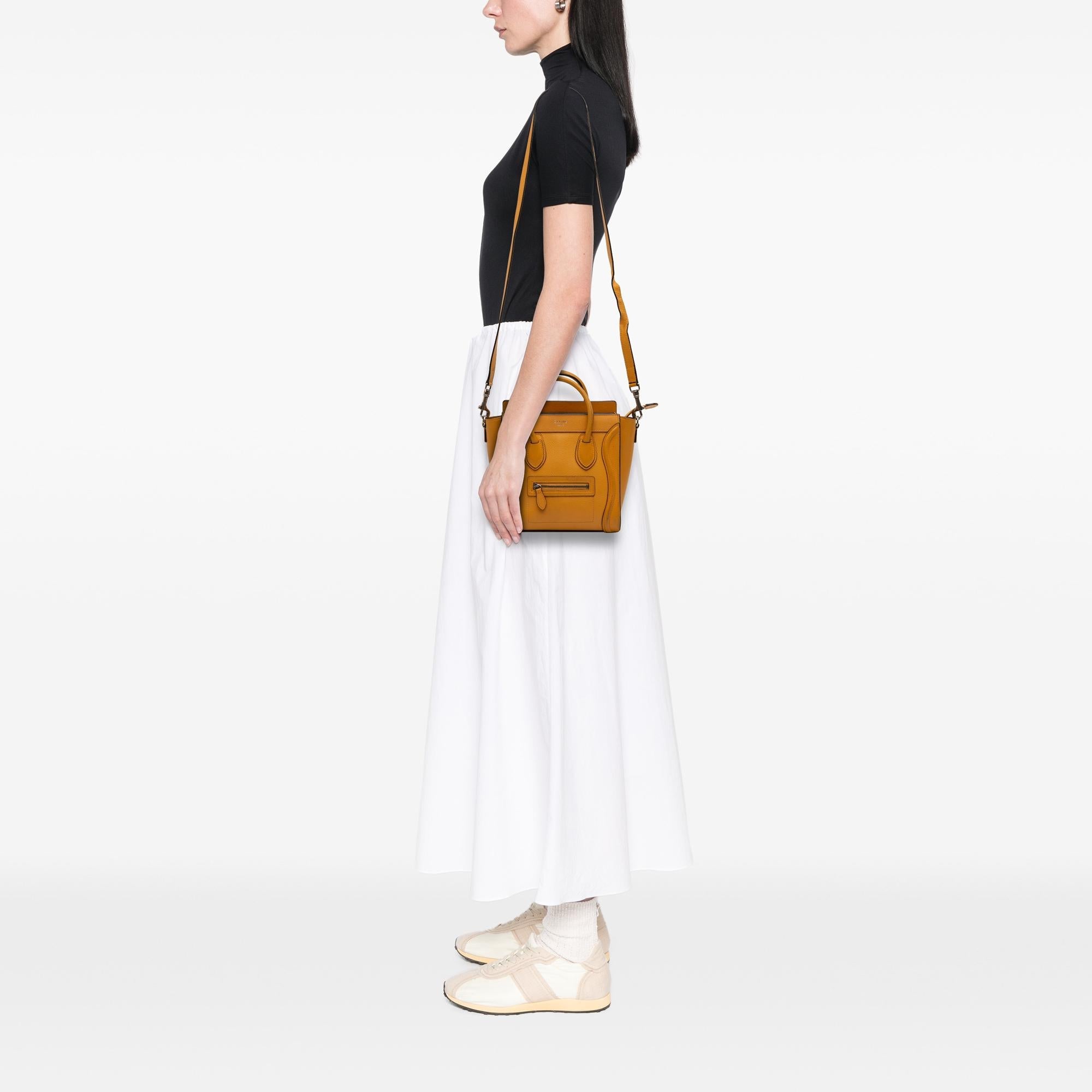 Celine Nano Leather Luggage Tote