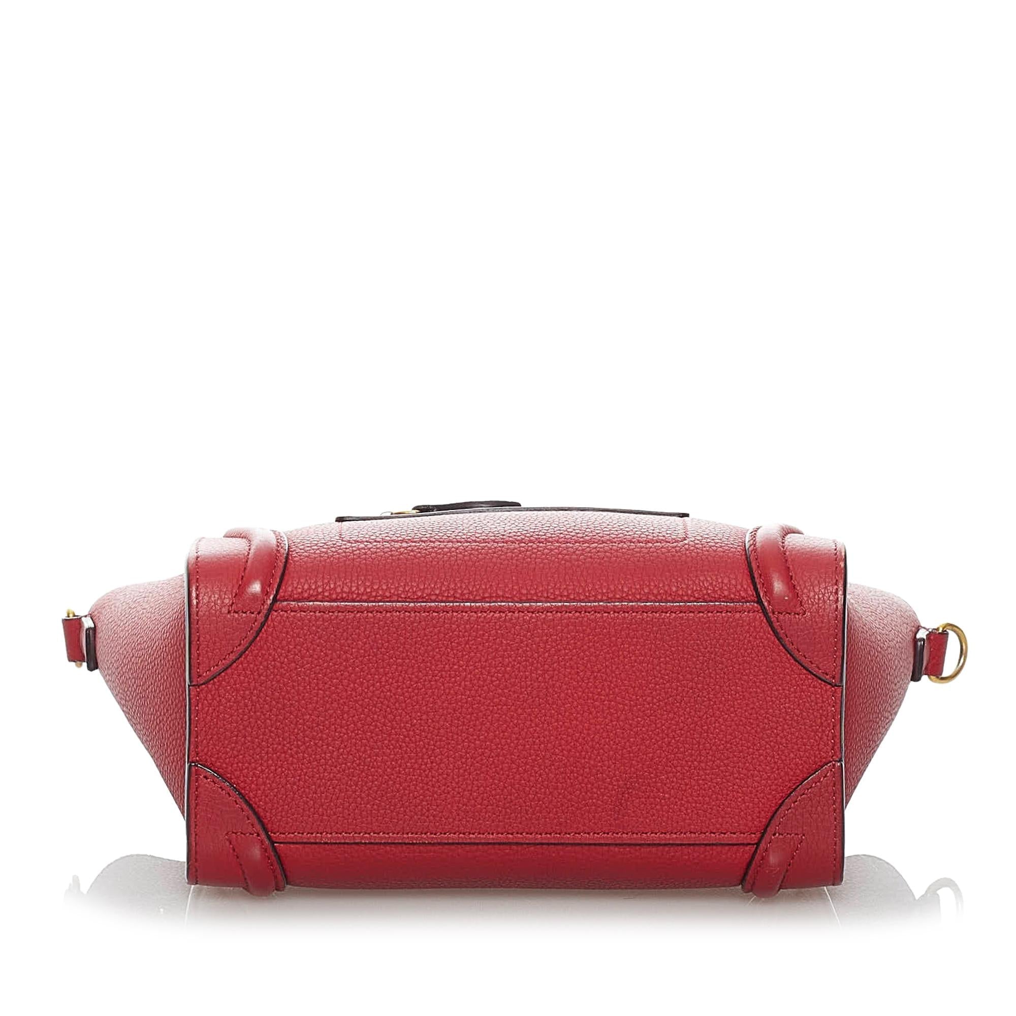 Celine Nano Luggage Leather Satchel (SHG-30150)